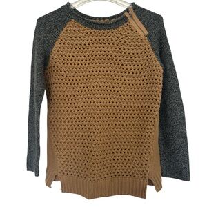 NY Collection Women's Sweater Tan and Gray